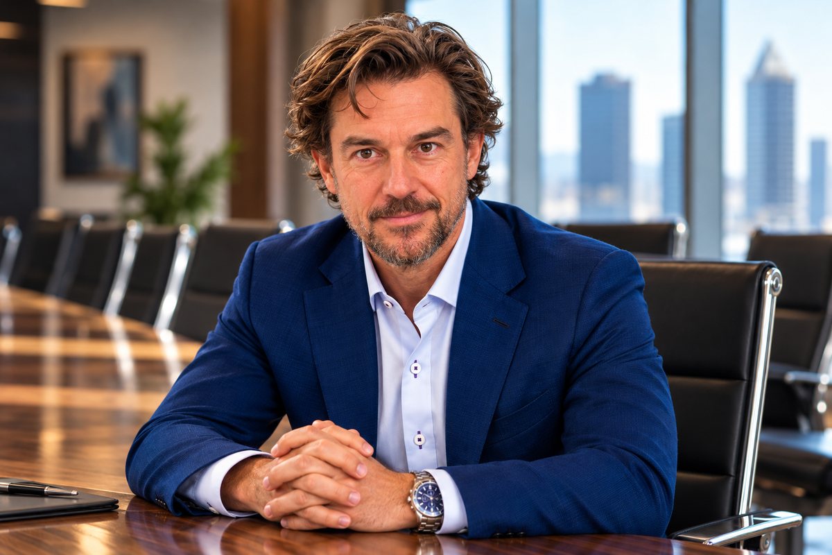 Kenneth Corriveau at a boardroom table